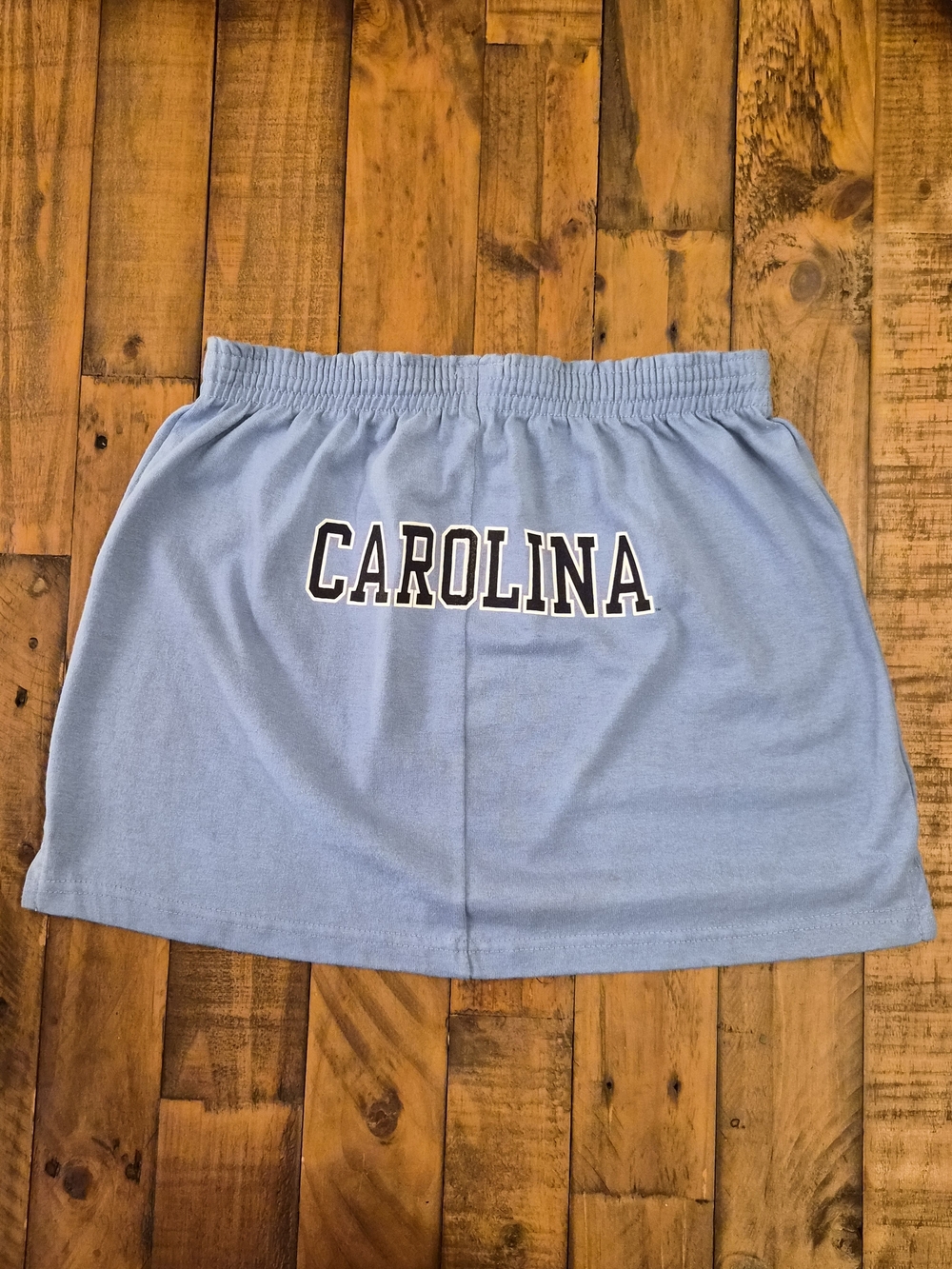 ​Vintage The Cotton Exchange Carolina UNC Blue Sweatshirt Mini Skirt USA Made L